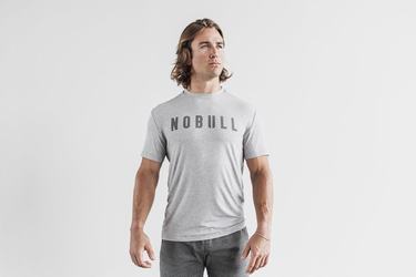 Nobull T-shirts Heren Lichtgrijs | 450762-XIB