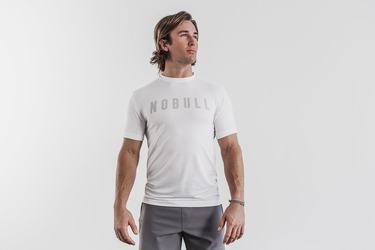 Nobull T-shirts Heren Wit | 273485-PQN