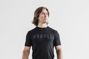 Nobull T-shirts Heren Zwart | 472563-QPS