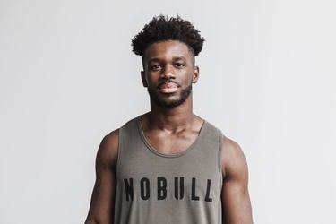 Nobull Tank Tanktop Heren Bruin | 291430-ZUT