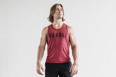 Nobull Tank Tanktop Heren Rood | 869203-ESA