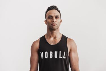 Nobull Tank Tanktop Heren Zwart Wit | 465289-IOS