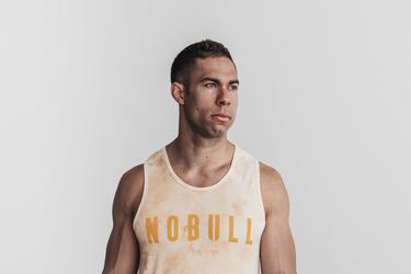 Nobull Tank Tie-Dye Tanktop Heren Geel | 187492-NGS