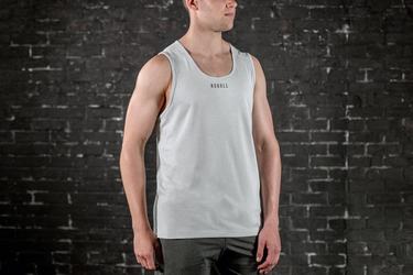 Nobull Textured Tank Tanktop Heren Grijs | 246509-EPG