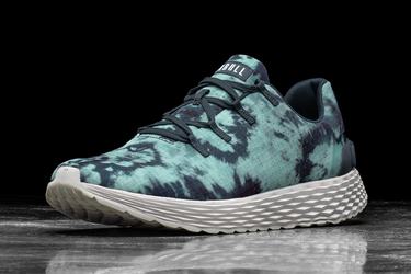 Nobull Tie-Dye Ripstop Runner Loopschoenen Heren Lichtturquoise | 710638-BHL