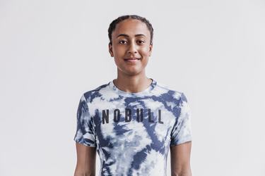 Nobull Tie-Dye T-shirts Dames Blauw Blauw | 394156-CKW