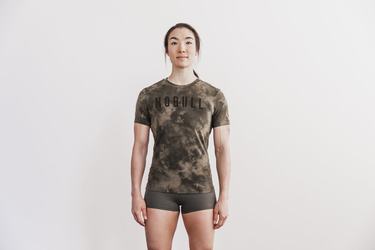 Nobull Tie-Dye T-shirts Dames Groen | 496128-CYA