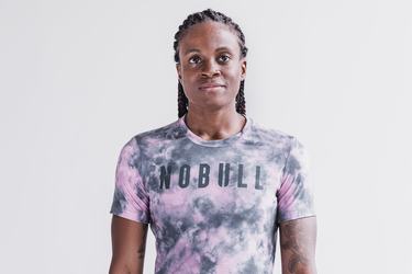 Nobull Tie-Dye T-shirts Dames Roze | 639204-WXP