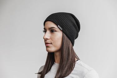 Nobull Waffle Beanie Muts Dames Zwart | 290836-LAX