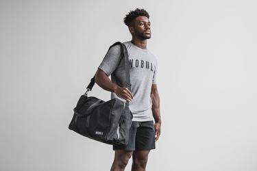 Nobull Waxed Canvas Duffle Sporttas Heren Zwart | 138095-TWK