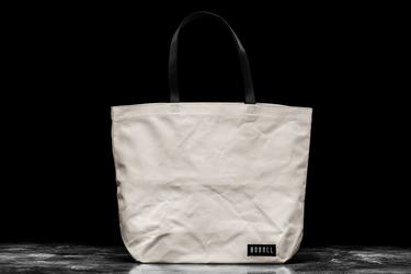 Nobull Waxed Canvas Open Top Tote Tassen Heren Wit | 028967-TDS