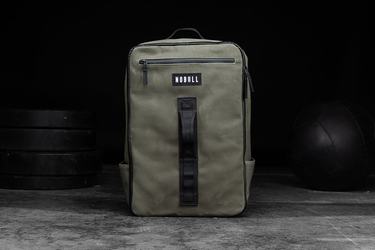 Nobull Waxed Canvas Rugzak Heren Olijfgroen | 350716-NSM